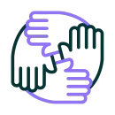 icon teamwork circle - GETEC